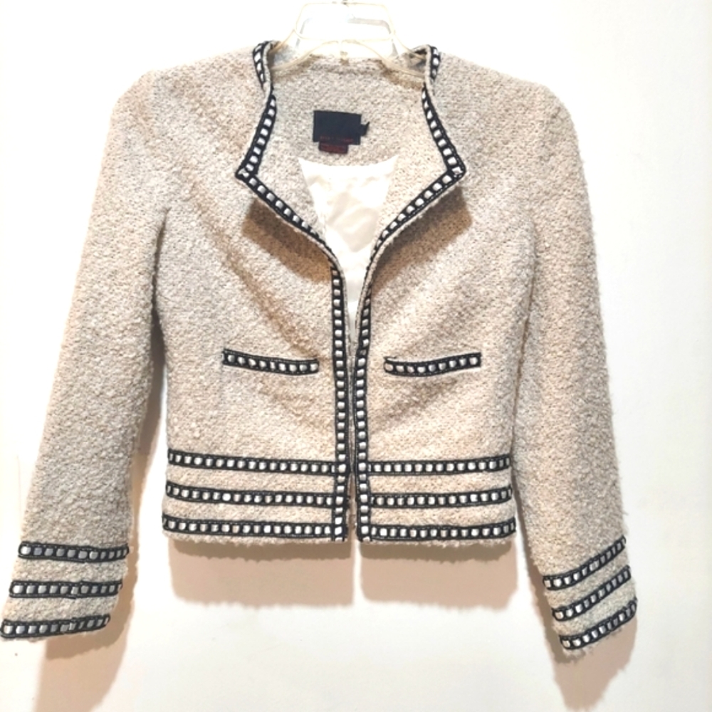 Debbie Shutchat Wool Blend Jacket Blazer Line Sz 4/6